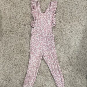 Posh Peanut Pink Leopard Print Jumpsuit